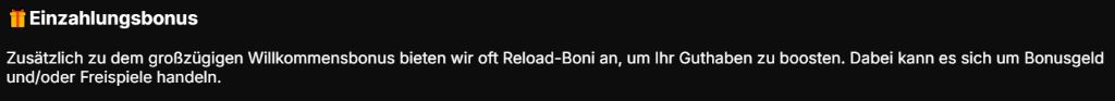 Einzahlungsboni