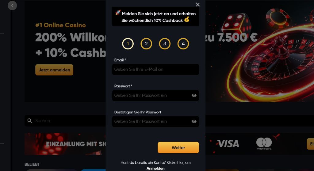 So registrierst du dich im Online Casino Schweiz